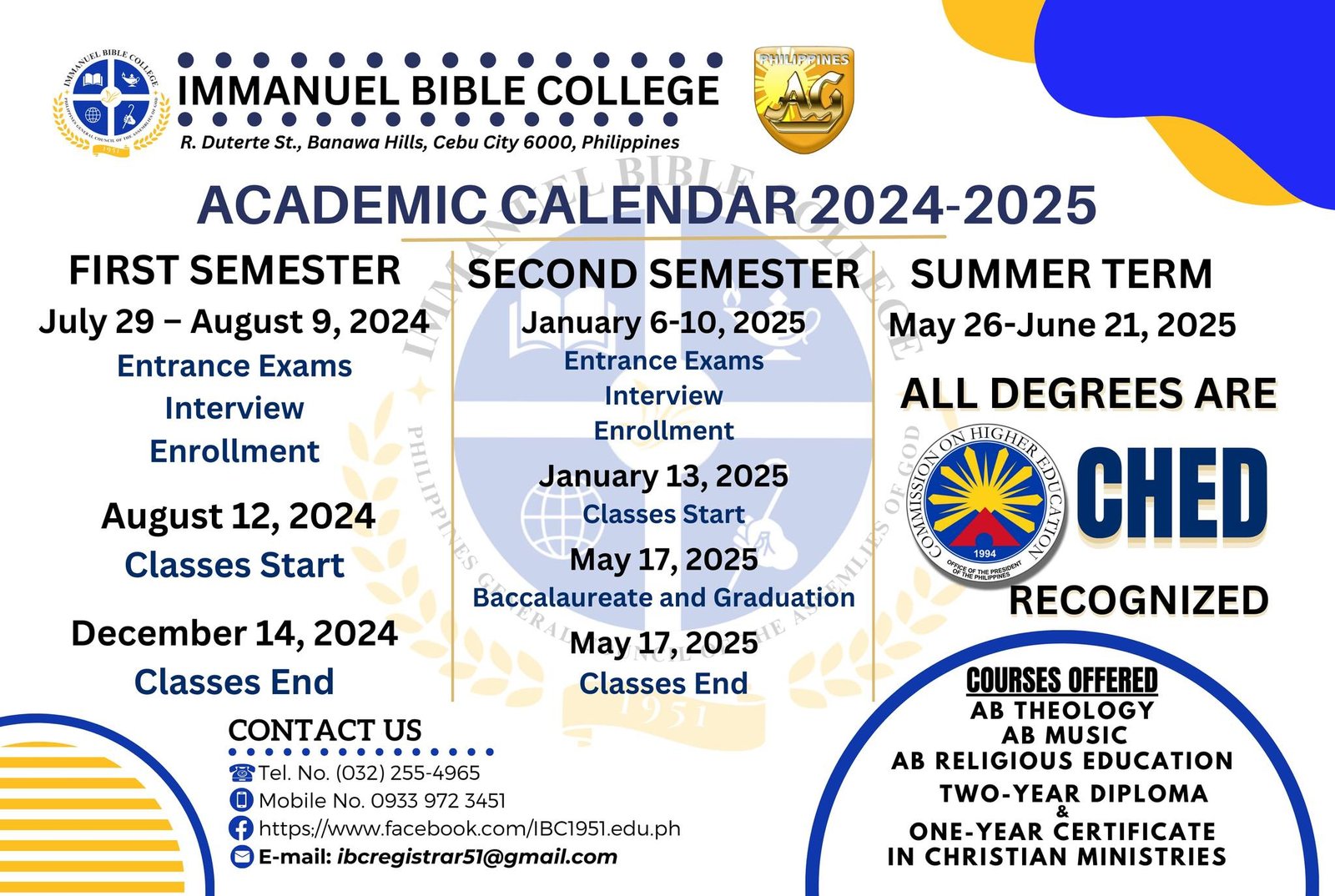 Academic Calendar